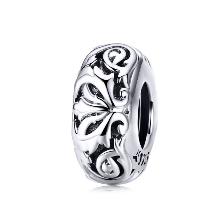 S925 Argent Sterling Classique Fleur Perles DIY Bracelet Creux Motif Perles