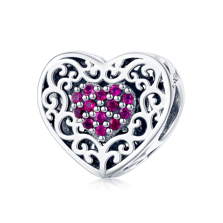 S925 Argent Sterling Perles Motif Cœur Accessoires de Bracelet DIY, SCC1109
