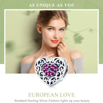 S925 Argent Sterling Perles Motif Cœur Accessoires de Bracelet DIY, SCC1109