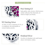 S925 Argent Sterling Perles Motif Cœur Accessoires de Bracelet DIY, SCC1109