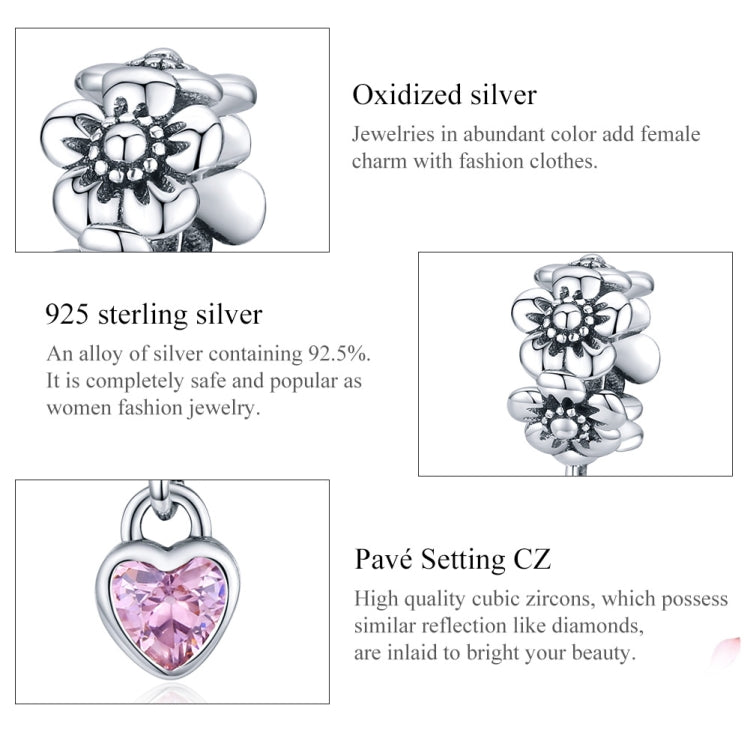 Accessoires de bracelet DIY avec perles de fleurs en argent sterling S925, SCC1485
