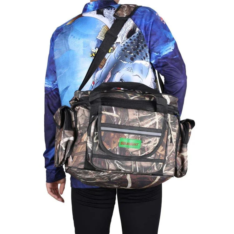 SeaKnight SK003 Sac à bandoulière multifonctionnel pour leurres, sacoche de pêche, sac de taille