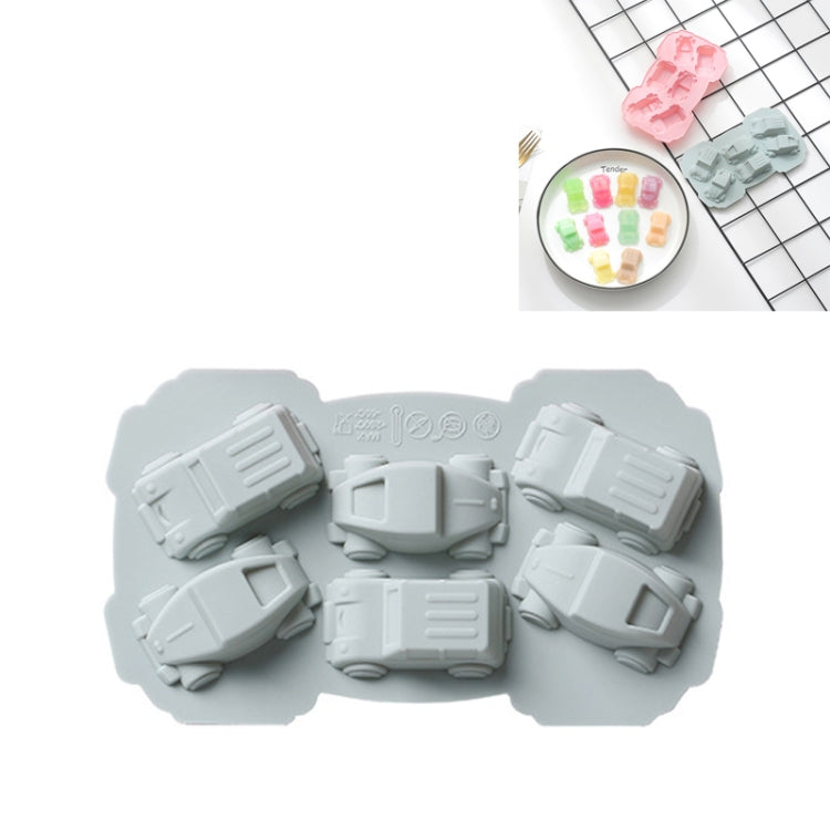 6 moules à gâteau créatifs en forme de voiture 3D, moules à chocolat en silicone, moule à glaçons pour la maison, forme de voiture 3D (bleu), forme de voiture 3D (rose)