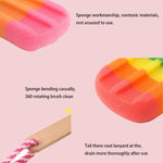 Éponge de cuisine créative en forme de crème glacée, brosse éponge à glace, éponge de lavage de vaisselle, tampon à récurer en forme de crème glacée, éponge en forme de crème glacée.