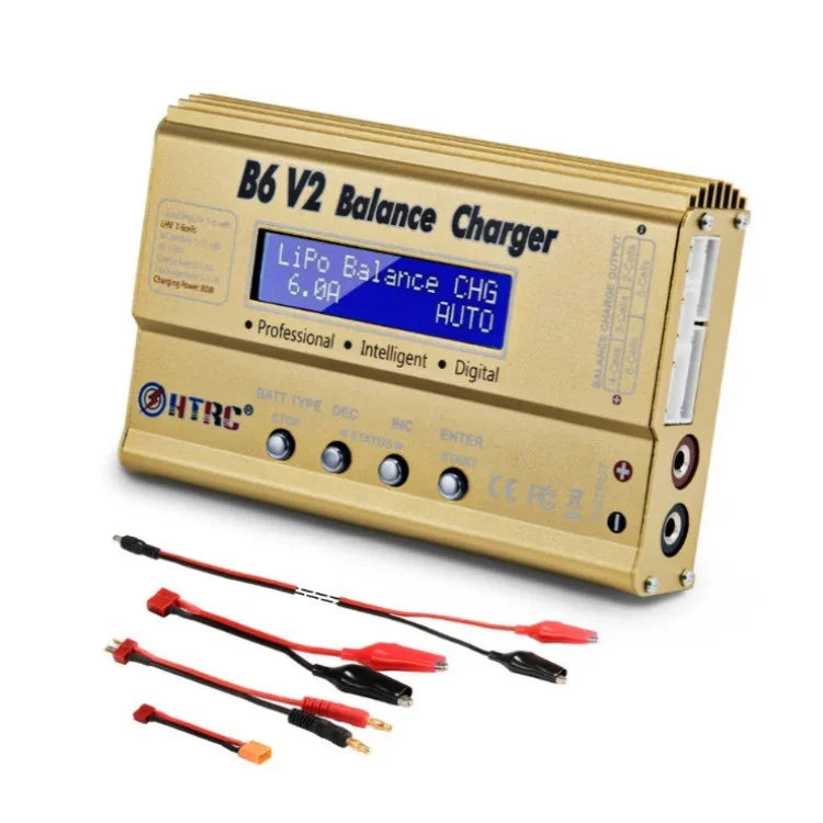 Chargeur d'avion HTRC B6 V2, chargeur d'équilibrage intelligent, prise US, prise EU, prise UK, prise AU