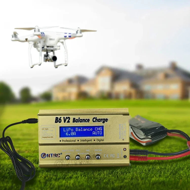 Chargeur d'avion HTRC B6 V2, chargeur d'équilibrage intelligent, prise US, prise EU, prise UK, prise AU