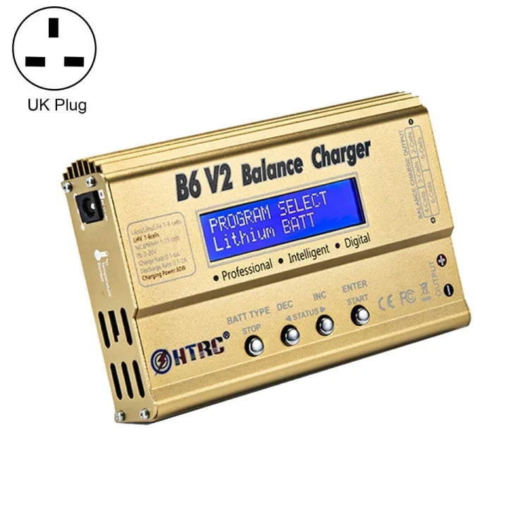 Chargeur d'avion HTRC B6 V2, chargeur d'équilibrage intelligent, prise US, prise EU, prise UK, prise AU