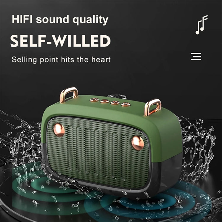 Enceinte Bluetooth sans fil BS32D Subwoofer dessin animé Carte extérieure Enceinte mini portable, Bleu, Noir, Gris Argent, Orange, Vert