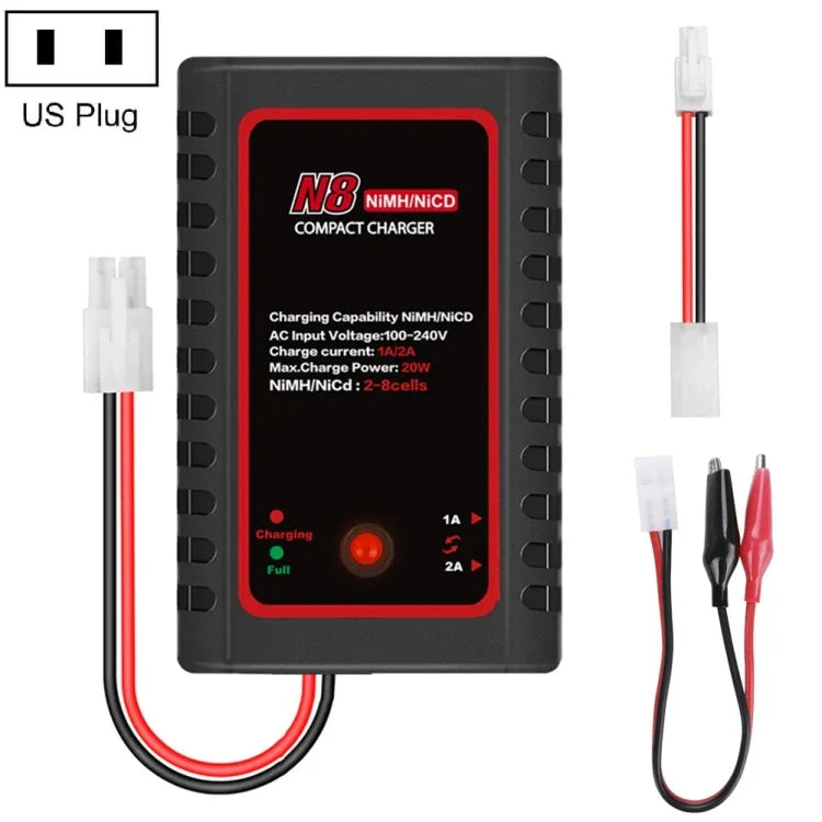 Chargeur de batterie HTRC N8 Ni-MH Ni-Cr à équilibrage intelligent, prise UE, prise US, prise UK
