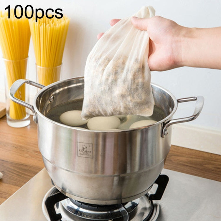 Lot de 100 sacs filtrants en gaze pour soupe, 20x25cm, ustensiles de cuisine, sac d'isolation des résidus de soupe, filtre en gaze pour soupe