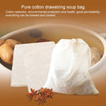 Lot de 100 sacs filtrants en gaze pour soupe, 20x25cm, ustensiles de cuisine, sac d'isolation des résidus de soupe, filtre en gaze pour soupe