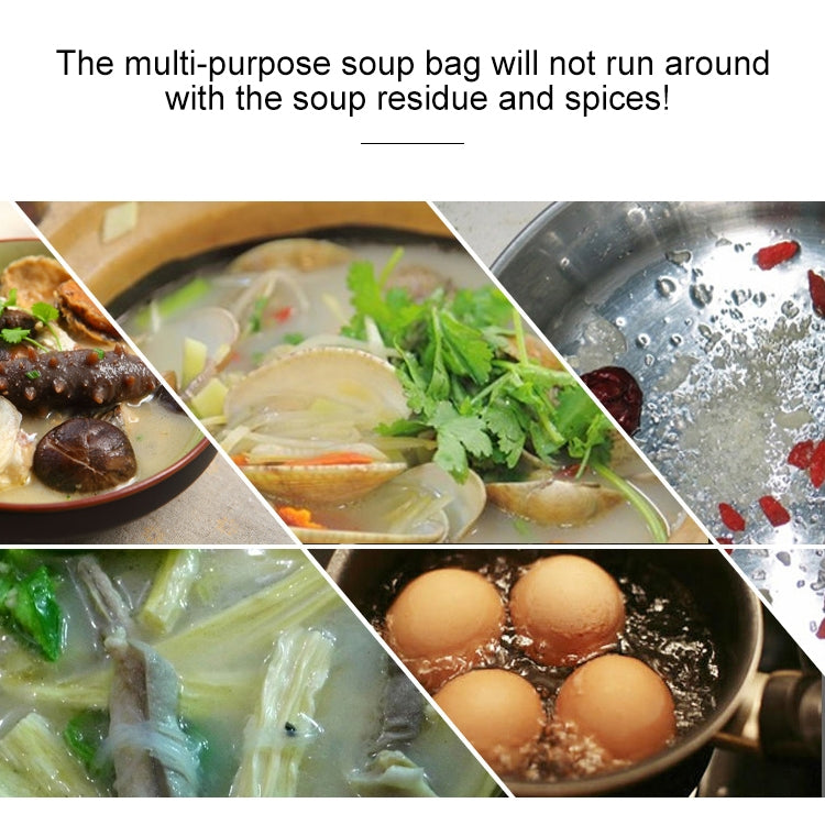 Lot de 100 sacs filtrants en gaze pour soupe, 20x25cm, ustensiles de cuisine, sac d'isolation des résidus de soupe, filtre en gaze pour soupe