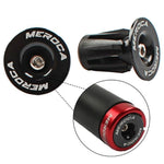 1 paire de bouchons d'extrémité de guidon MEROCA pour VTT, verrou d'expansion, vélo de route, noir, rouge, bleu, vert, violet, or, titane, coloré par électrodéposition