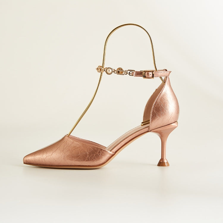2 PCS Présentoir à talons hauts en acier inoxydable Support de chaussures élastique en métal Support de chaussures, Argent, Titane, Or rose