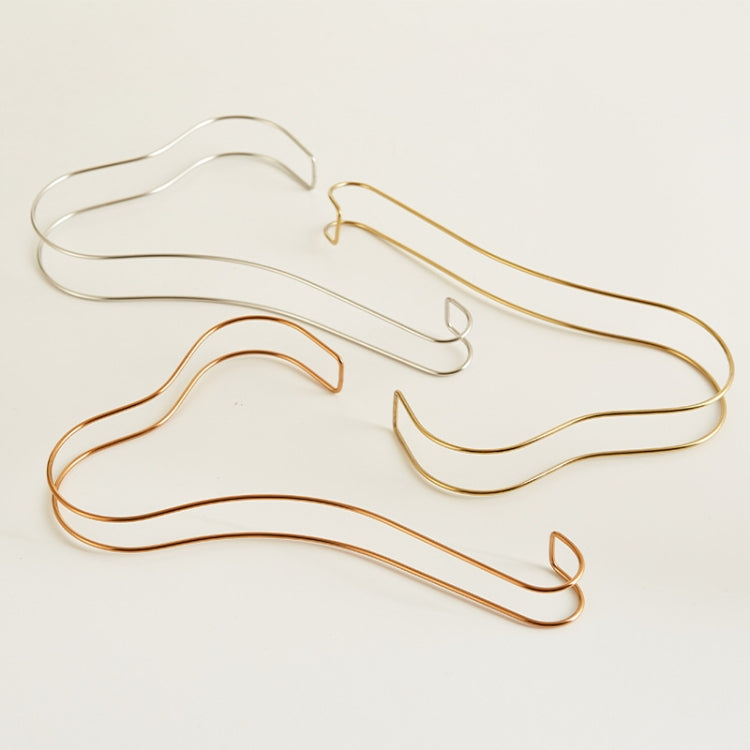 2 PCS Présentoir à talons hauts en acier inoxydable Support de chaussures élastique en métal Support de chaussures, Argent, Titane, Or rose