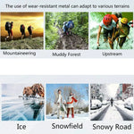 DM-1601 1 paire de crampons 7 dents pour surface neige et glace en alpinisme extérieur, pointes en alliage de zinc, couvre-chaussures antidérapants en silicone, DM-1601 Couvre-chaussures