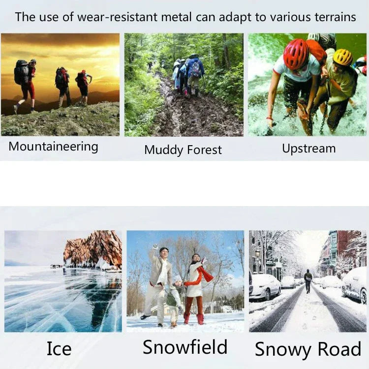 DM-1601 1 paire de crampons 7 dents pour surface neige et glace en alpinisme extérieur, pointes en alliage de zinc, couvre-chaussures antidérapants en silicone, DM-1601 Couvre-chaussures