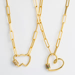 Collier Pendentif Cœur D'amour Avec Zircon Coloré Micro Incrusté, En Forme De Cœur, Double Cœur