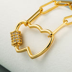 Collier Pendentif Cœur D'amour Avec Zircon Coloré Micro Incrusté, En Forme De Cœur, Double Cœur