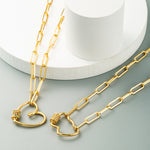 Collier Pendentif Cœur D'amour Avec Zircon Coloré Micro Incrusté, En Forme De Cœur, Double Cœur