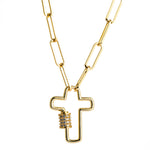 Collier à pendentif en forme de croix, chaîne de clavicule délicate en laiton micro-incrusté de zircon, Croix, Fille