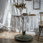 Nappe ronde en dentelle nappe rétro pour table à manger table basse, 150 CM, 190 CM