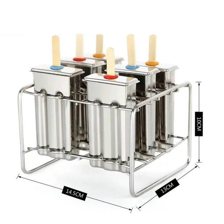 Moule à glace DIY en acier inoxydable, moule à glace ménager, 6 doubles fentes à tête plate, 6 doubles fentes à tête ronde, 3 doubles fentes à tête plate et 3 doubles fentes à tête ronde, 6 doubles fentes en forme de pastèque