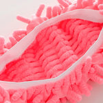 2pcs Couvre-chaussures en Chenille pour Mopping Paresseux Nettoyage du Sol Amovible et Lavable Balai Couleur Aléatoire, Balai pour Sol