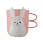 Tasse de bain de bouche créative et mignonne, tasse de brossage domestique en plastique pour enfants avec poignée, poudre nordique, gris nordique, bleu nordique