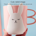 Tasse de bain de bouche créative et mignonne, tasse de brossage domestique en plastique pour enfants avec poignée, poudre nordique, gris nordique, bleu nordique