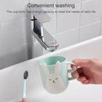 Tasse de bain de bouche créative et mignonne, tasse de brossage domestique en plastique pour enfants avec poignée, poudre nordique, gris nordique, bleu nordique