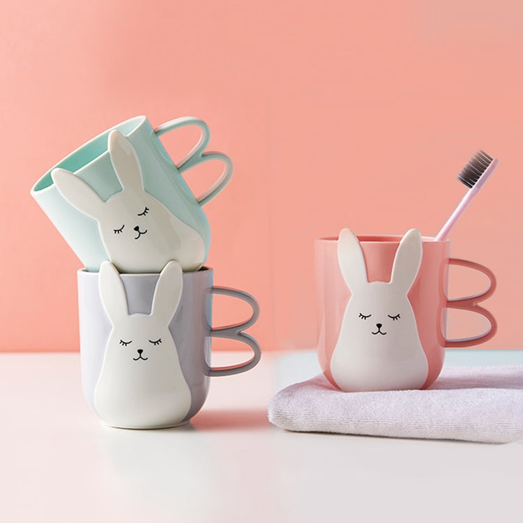 Tasse de bain de bouche créative et mignonne, tasse de brossage domestique en plastique pour enfants avec poignée, poudre nordique, gris nordique, bleu nordique