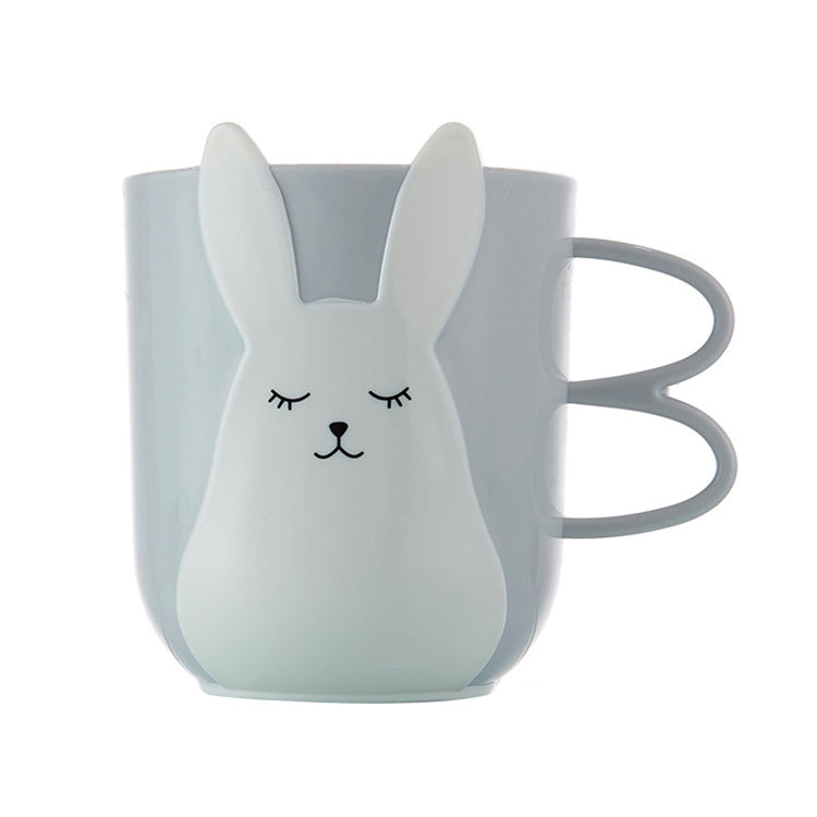 Tasse de bain de bouche créative et mignonne, tasse de brossage domestique en plastique pour enfants avec poignée, poudre nordique, gris nordique, bleu nordique
