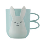 Tasse de bain de bouche créative et mignonne, tasse de brossage domestique en plastique pour enfants avec poignée, poudre nordique, gris nordique, bleu nordique