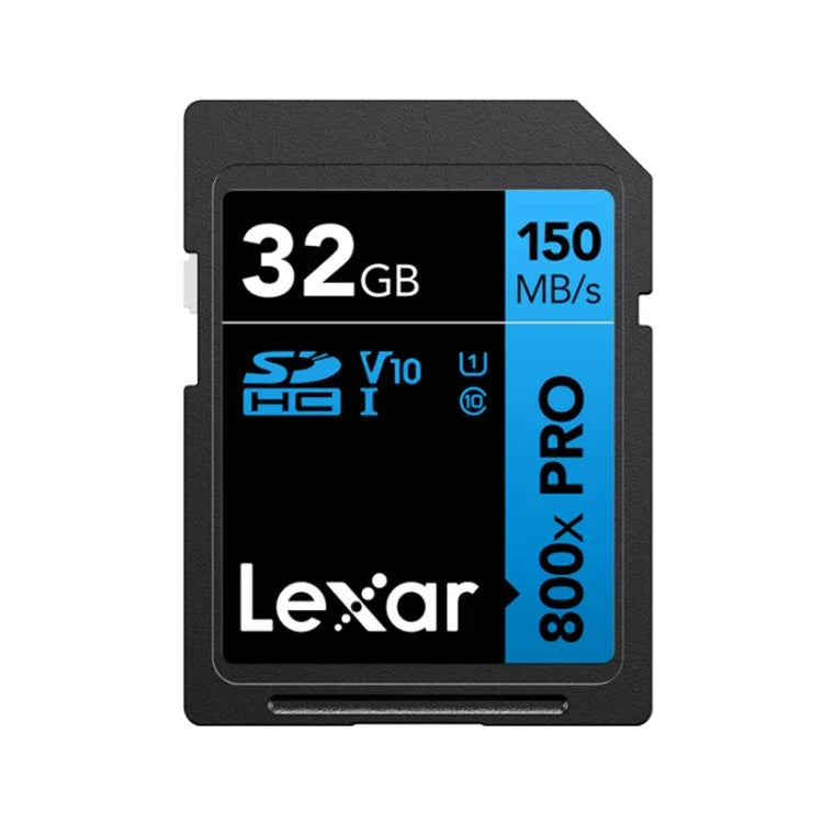 Carte mémoire SD Lexar SD-800X Pro haute vitesse pour appareil photo reflex, 32 Go, 64 Go