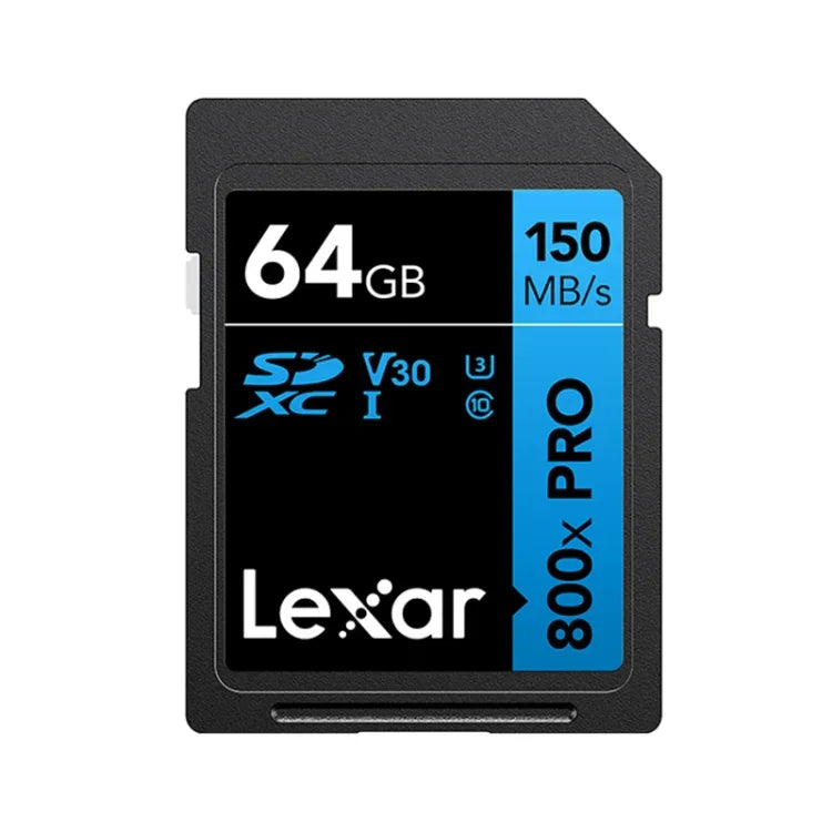 Carte mémoire SD Lexar SD-800X Pro haute vitesse pour appareil photo reflex, 32 Go, 64 Go