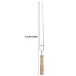 Brochettes de barbecue en acier inoxydable, fourchette de barbecue en U, spécifications : 6 pcs + 2 balais, 6 pcs, 4 pcs