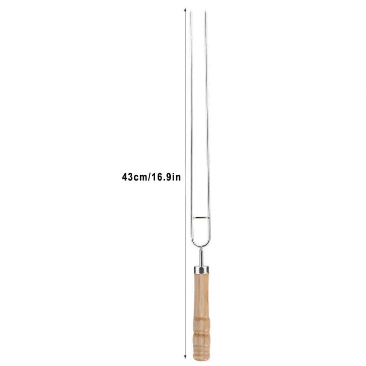 Brochettes de barbecue en acier inoxydable, fourchette de barbecue en U, spécifications : 6 pcs + 2 balais, 6 pcs, 4 pcs