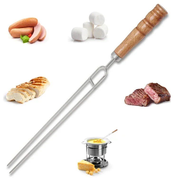 Brochettes de barbecue en acier inoxydable, fourchette de barbecue en U, spécifications : 6 pcs + 2 balais, 6 pcs, 4 pcs