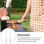 Brochettes de barbecue en acier inoxydable, fourchette de barbecue en U, spécifications : 6 pcs + 2 balais, 6 pcs, 4 pcs