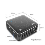 Mini projecteur intelligent DLP P11 854 x 480 avec télécommande infrarouge, Android 9.0, 2 Go+16 Go, compatible Wi-Fi 2,4 G/5 G, Bluetooth, carte TF