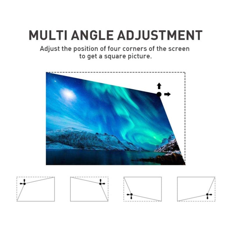 Mini projecteur intelligent DLP P11 854 x 480 avec télécommande infrarouge, Android 9.0, 2 Go+16 Go, compatible Wi-Fi 2,4 G/5 G, Bluetooth, carte TF
