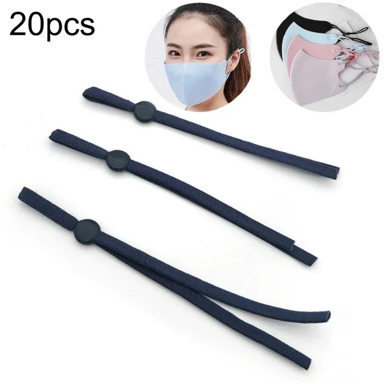 20pcs Cordon Élastique Réglable pour Masque, Livraison Couleur Aléatoire, Cordon Élastique pour Masque