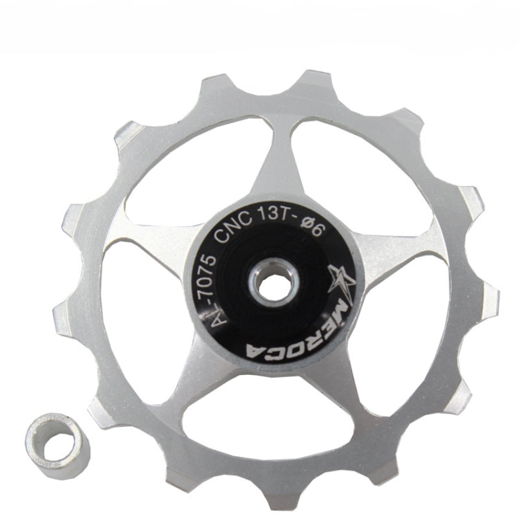 Roue guide de dérailleur arrière MEROCA en métal pour VTT et vélo de route 11T/13T, 11T noir, 13T noir, 11T rouge, 13T rouge, 11T bleu, 13T bleu, 11T violet, 13T violet, 11T argent, 13T argent, 11T électroplaqué coloré