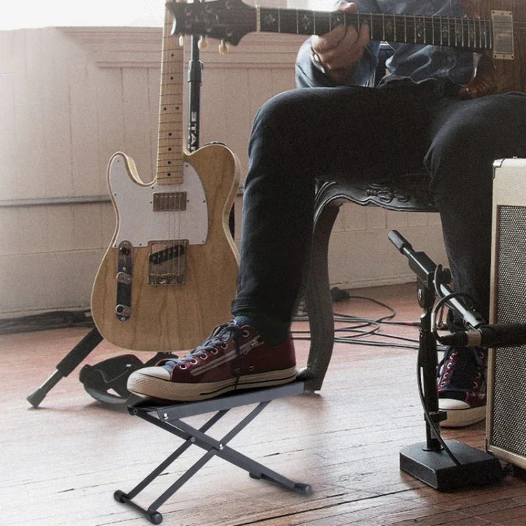 Repose-pieds de guitare réglable à 6 vitesses, panneau antidérapant, pédale de jeu de guitare, 6 vitesses