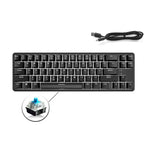 Clavier mécanique Bluetooth pour ordinateur portable Ajazz K680T Mini USB filaire bimode 68 touches, longueur du câble : 1,6 m, commutateur vert, commutateur noir, commutateur marron