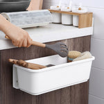 Étagère à épices murale coulissante sans perforation pour armoires et ustensiles de cuisine, blanc, gris