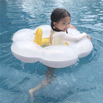 Anneau de siège tournesol pour enfants, bouée de natation gonflable pour bébé avec oreiller, anneau de siège tournesol