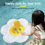 Anneau de siège tournesol pour enfants, bouée de natation gonflable pour bébé avec oreiller, anneau de siège tournesol