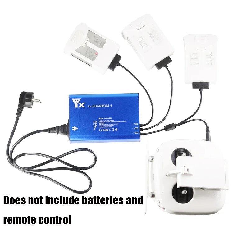 Pour le chargeur DJI Phantom 4 Pro Advanced+ Chargeur de batterie intelligent 4 en 1, prise UK, prise AU